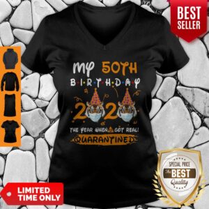 Alternative view of Tiger My 50th Birthday 2020 The Year When Shit Got Real Quarantined Shirt