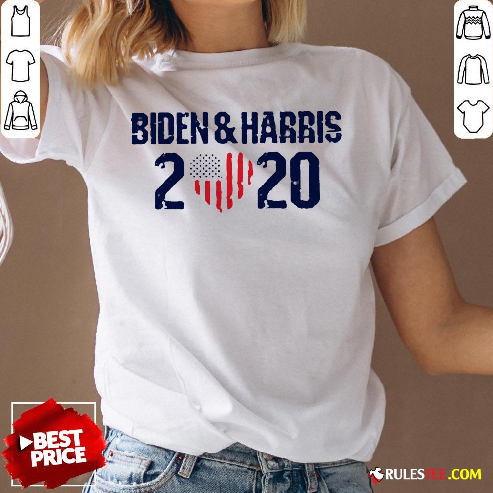 Joe Biden And Harris 2020 Love American Flag Shirt - Image 3