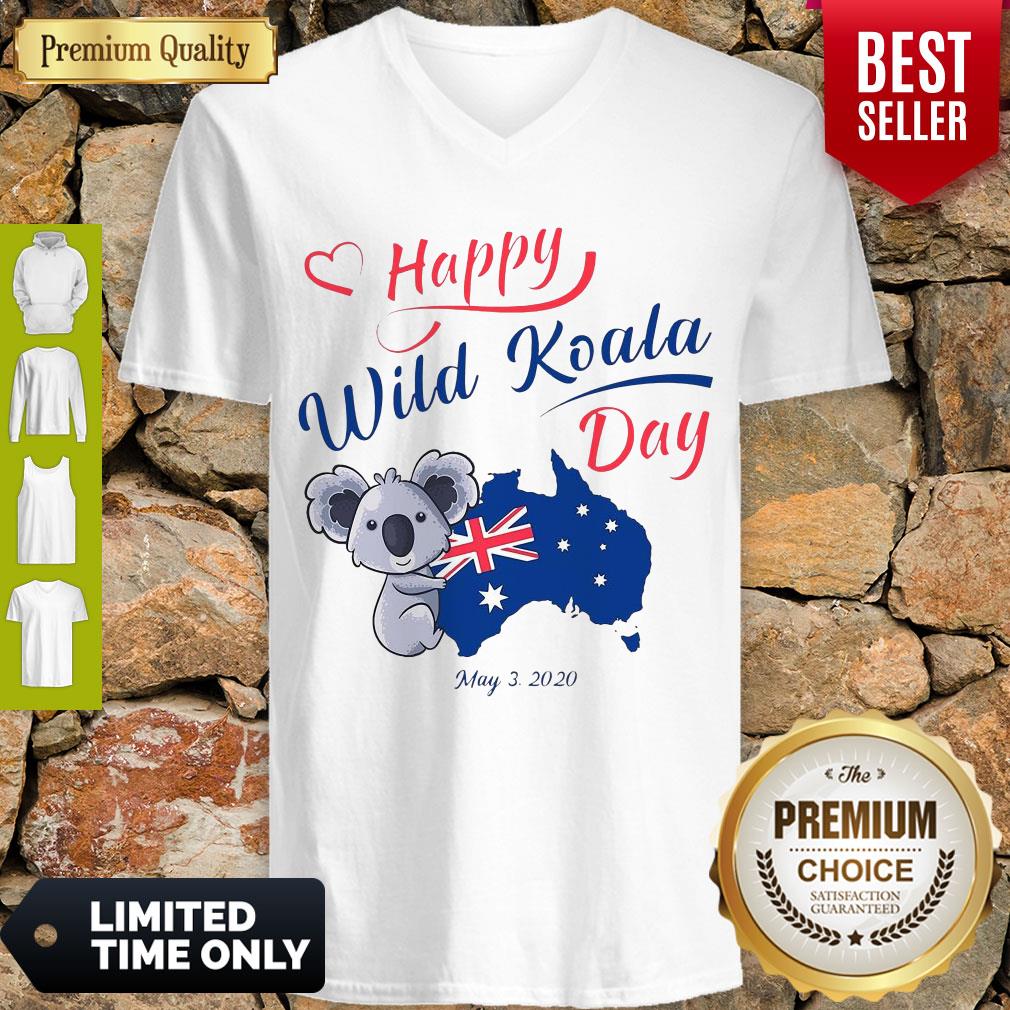 Nice Happy Wild Koala Day May 3 2020 Australia Flag Shirt - Image 3