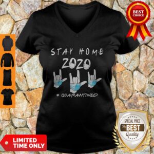 Alternative view of Rock Hand Sign Stay Home 2020 Quarantined COVID-19 Shirt