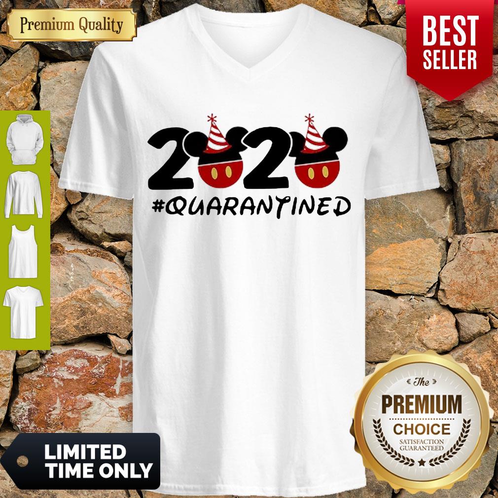 Pretty Disney Mickey Mouse 2020 #Quarantined Coronavirus Shirt - Image 3