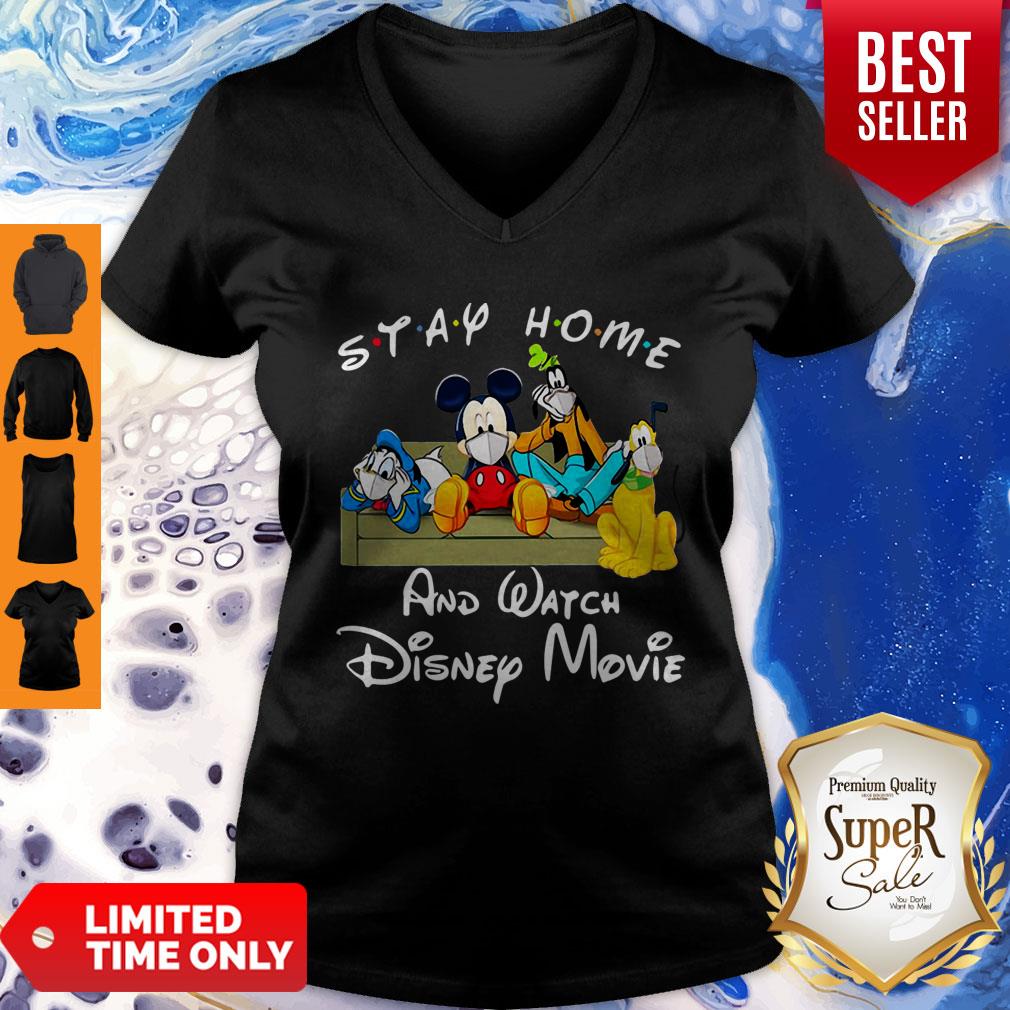 Nice Stay Home And Watch Disney Movies Mask Covid-19 Shirt - Image 4