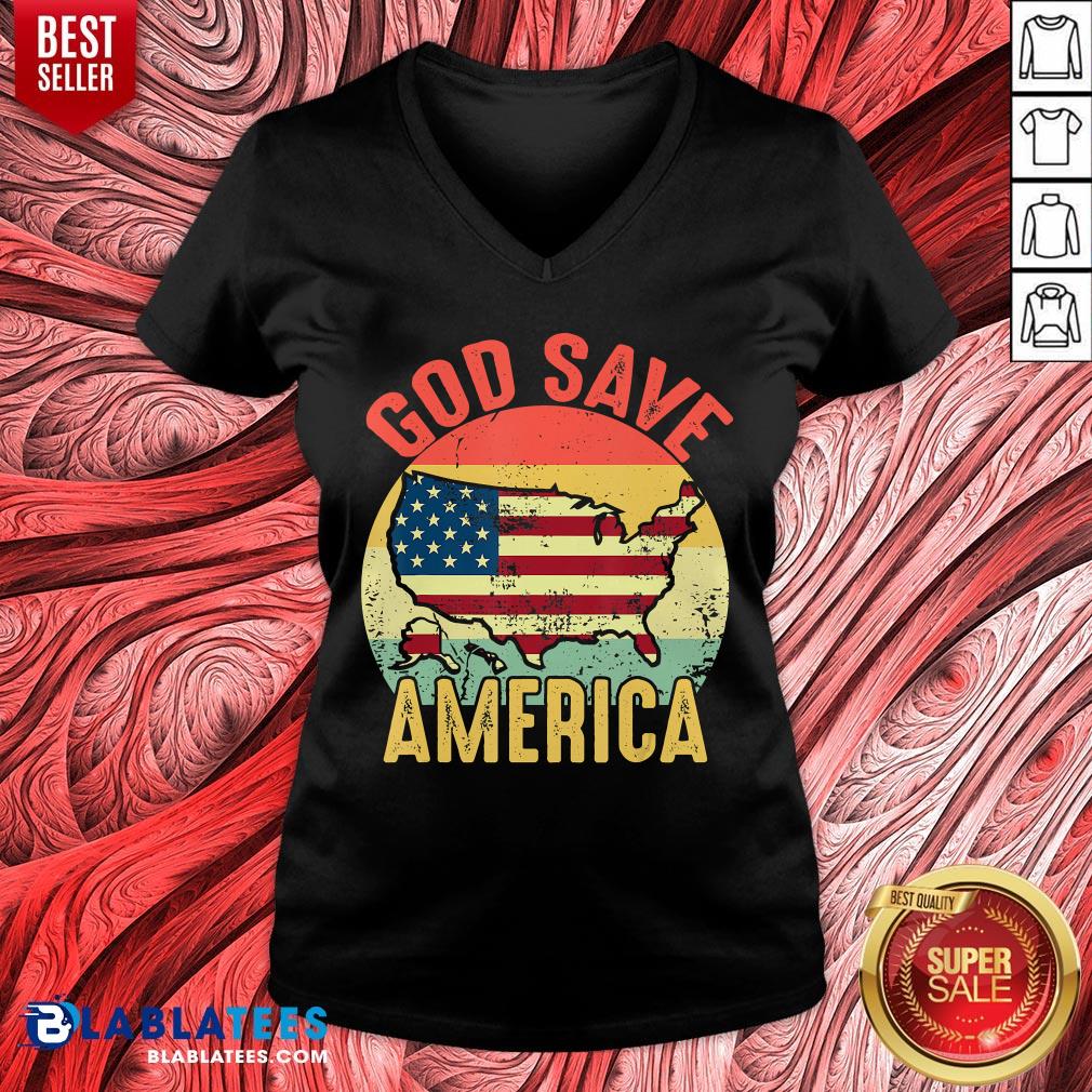 Good God Save America US Flag Patriotic American Vintage Retro Shirt - Image 3