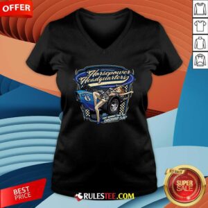 Alternative view of Horsepower Headquarters Hot Rod Randi's Checkered Flag T-shirt