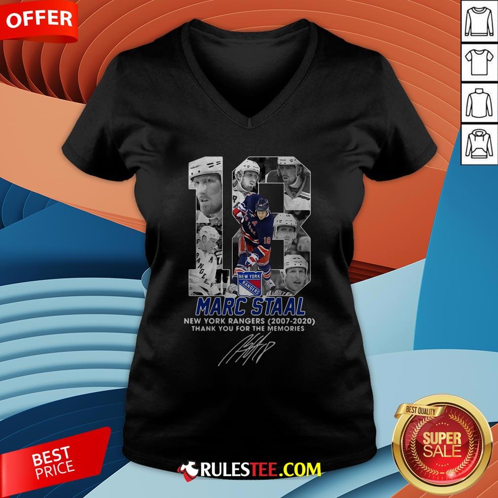 18 Marc Staal New York Rangers 2007 2020 Thank You For The Memories Signature Shirt - Image 4