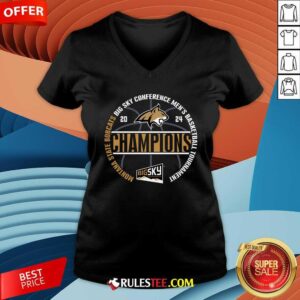 Alternative view of Montana State Bobcats 2024 Big Sky Men's Basketball Conference Tournament Champions T-Shirt