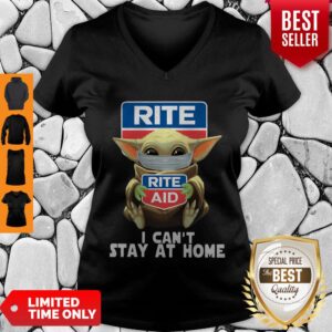 Alternative view of Pretty Baby Yoda Face Mask Hug Rite Aid I Can’t Stay At Home Shirt