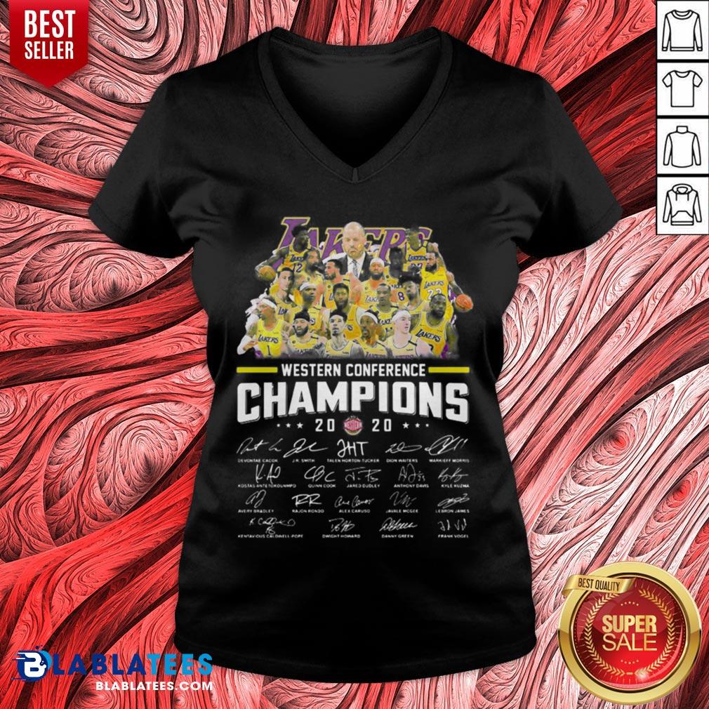 Awesome Los Angeles Lakers Western Conference 2020 Signature Shirt - Image 3