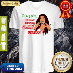 Alternative view of Dear Santa Okurrr I Like Dollars I Like Diamonds I Like Stunting I Like Shining Shirt