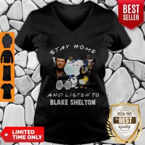 Alternative view of Top Snoopy Woodstock Mask Stay Home Blake Shelton Shirt