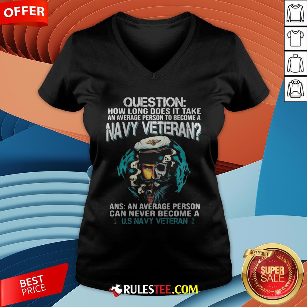 Question How Long Does It Take An Average Person To Become A Navy Veteran Skull Shirt - Image 4