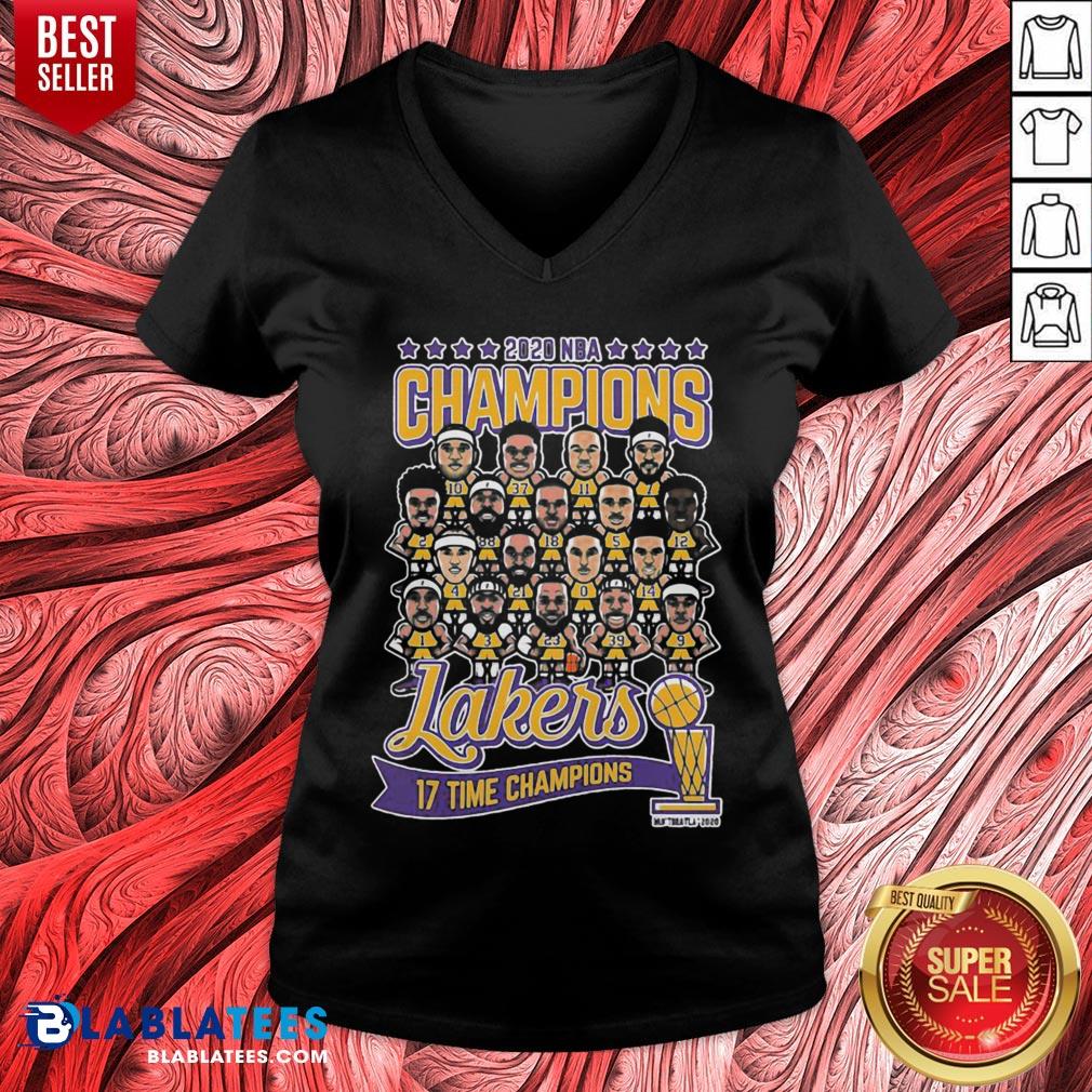 Good 2020 NBA Champions Los Angeles Lakers 17 Time Champions Shirt - Image 3