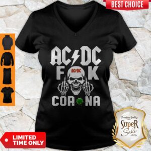 Alternative view of Nice ACDC Skull Fuck Corona COVID-19 Shirt