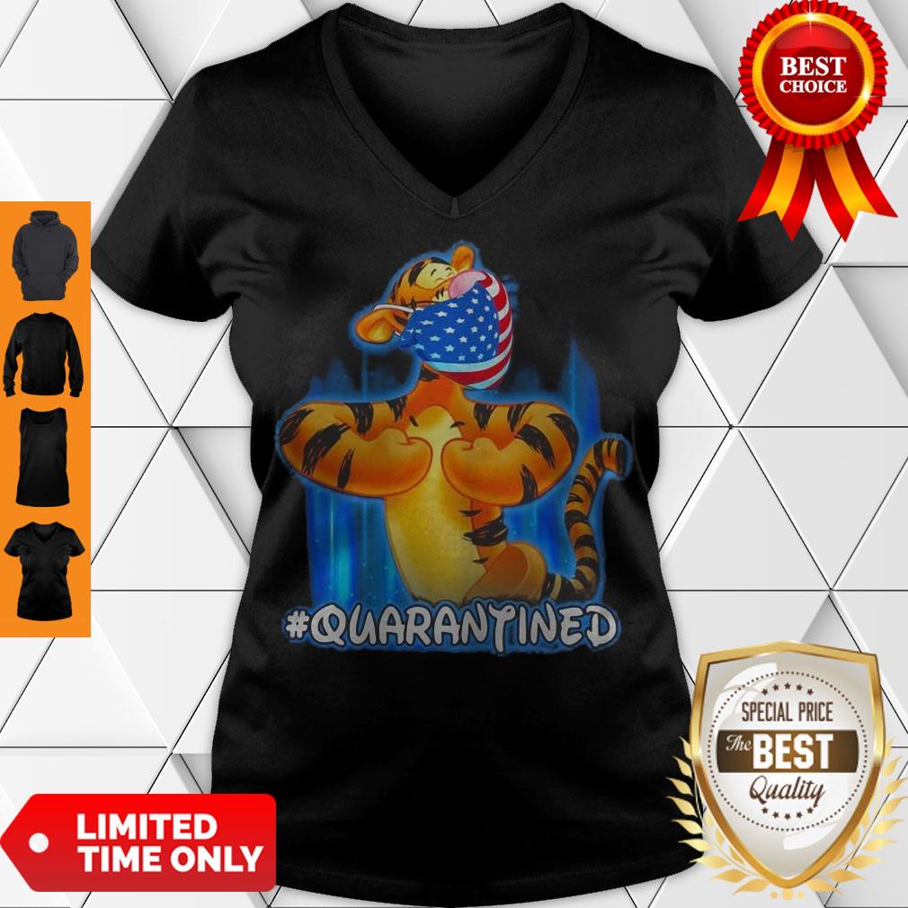 Nice Tiger Quarantined American Flag Mask Disney Shirt - Image 4