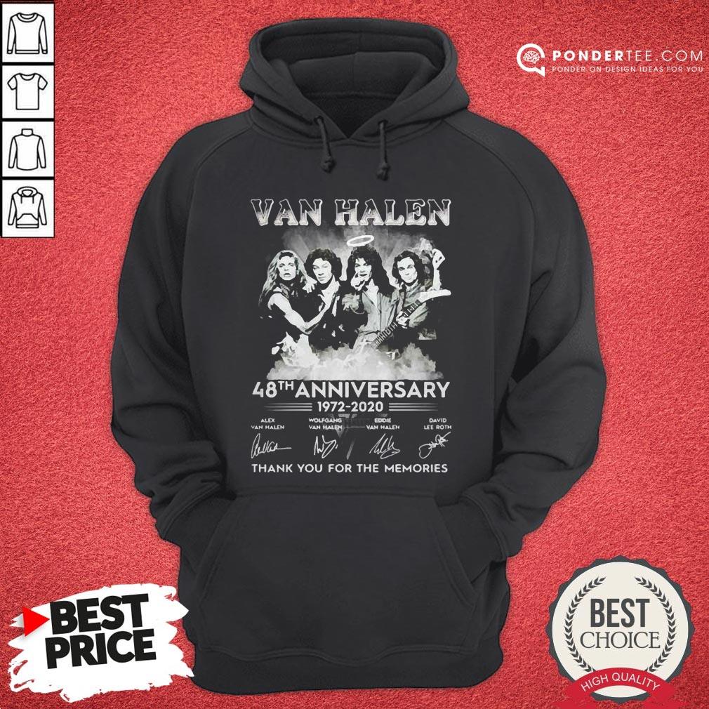 Van Halen 48th Anniversary 1972-2020 Thank You For The Memories Shirt - Image 5