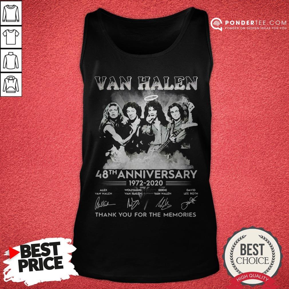 Van Halen 48th Anniversary 1972-2020 Thank You For The Memories Shirt - Image 2