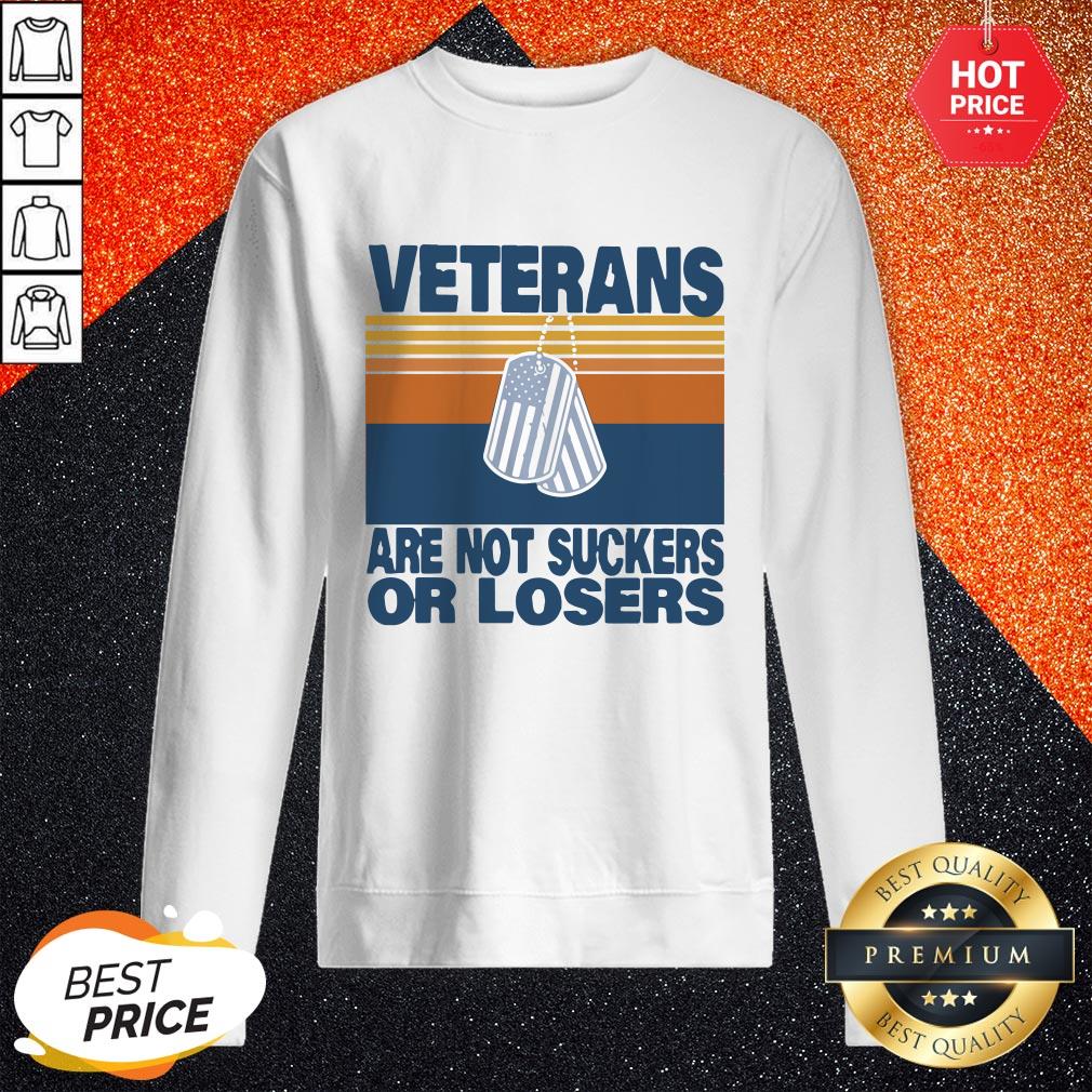 Veterans Are Not Suckers Or Losers Vintage Shirt - Image 4