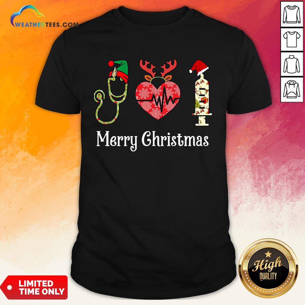 Vibe Funny Nurse Merry Christmas Shirt