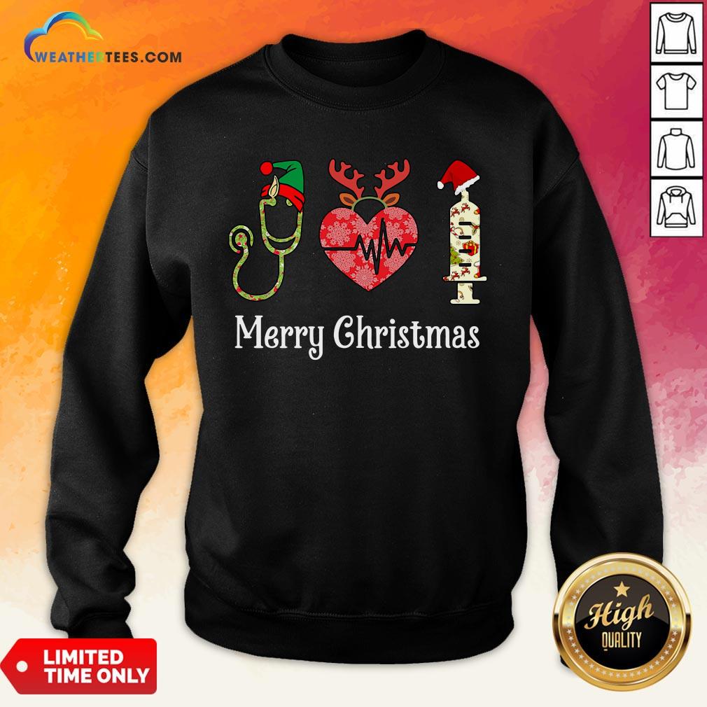 Vibe Funny Nurse Merry Christmas Shirt - Image 4