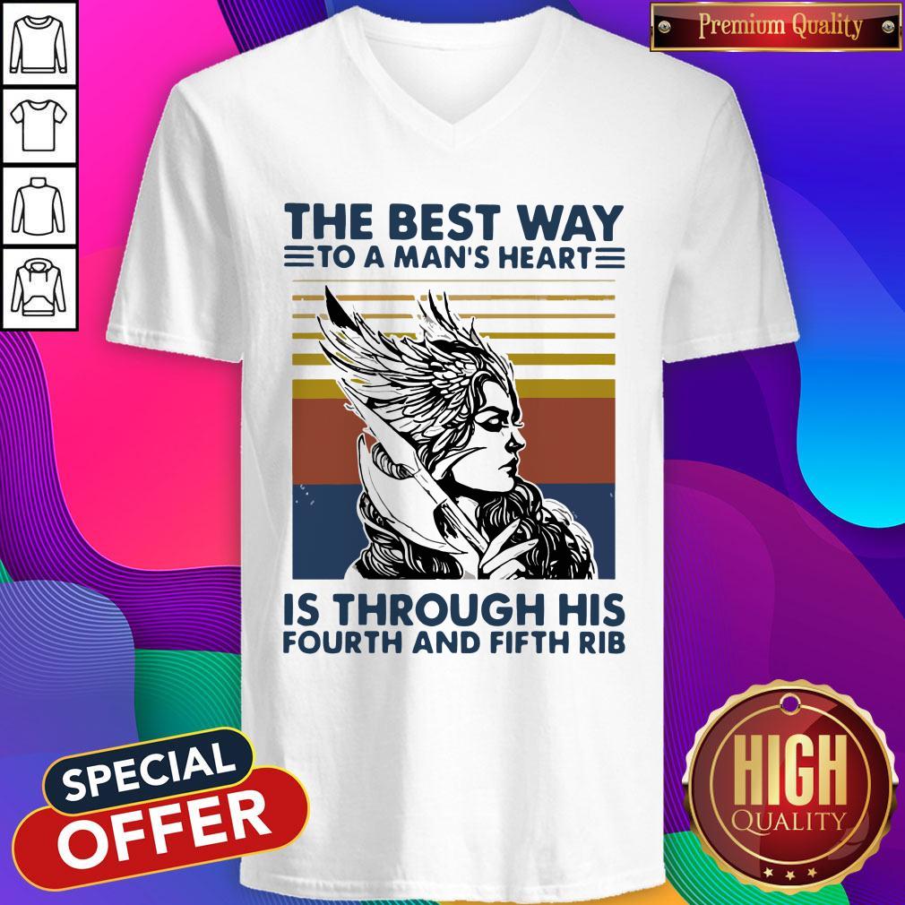 Viking Valkyrie The Best Way To The Man’s Heart Vintage Shirt - Image 2