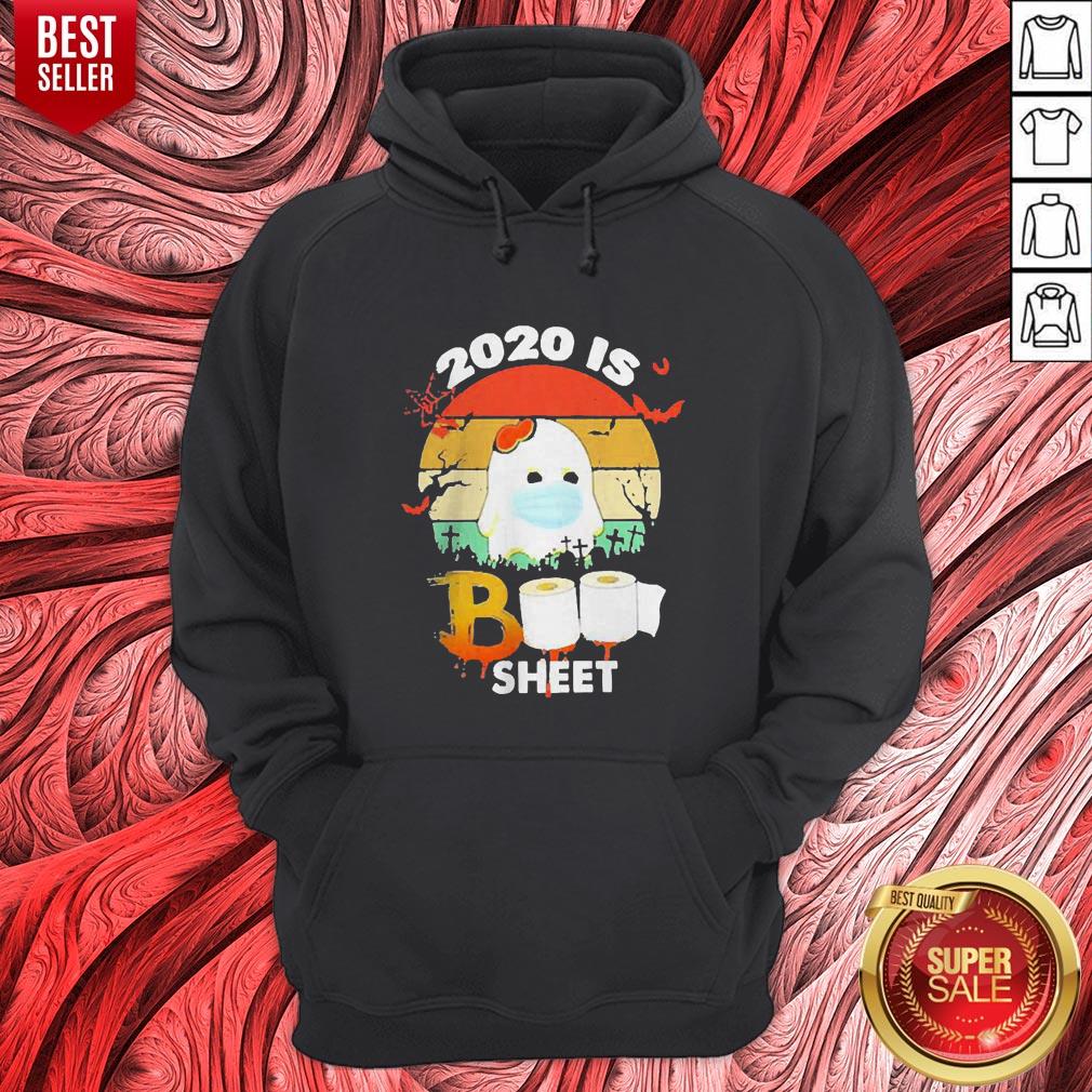 Vintage 2020 Is Boo Sheet Face Mask Toilet Paper Halloween Shirt - Image 3