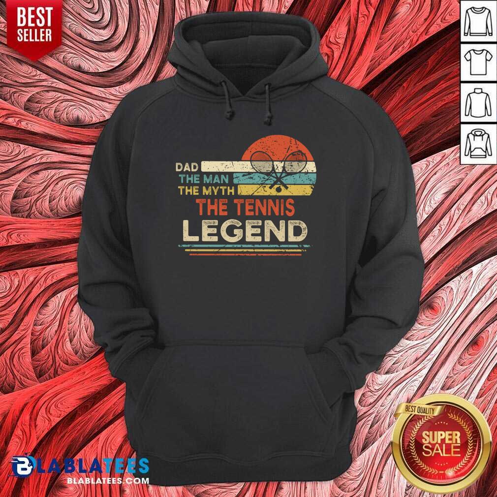 Vintage Tennis Player Dad The Man The Myth The Tennis Legend Shirt - Image 2