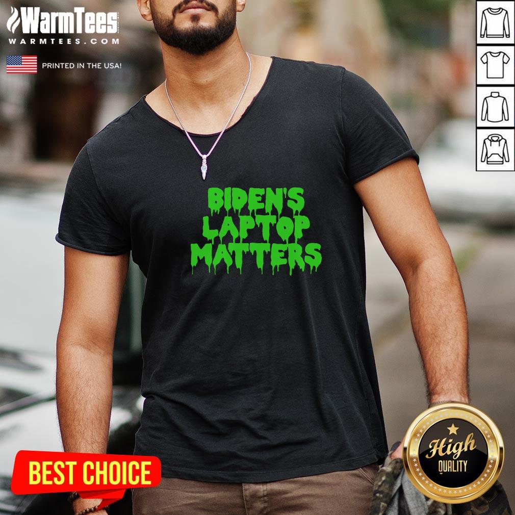 Vip Biden’s Laptop Matters Political Swamp Green Shirt - Image 2