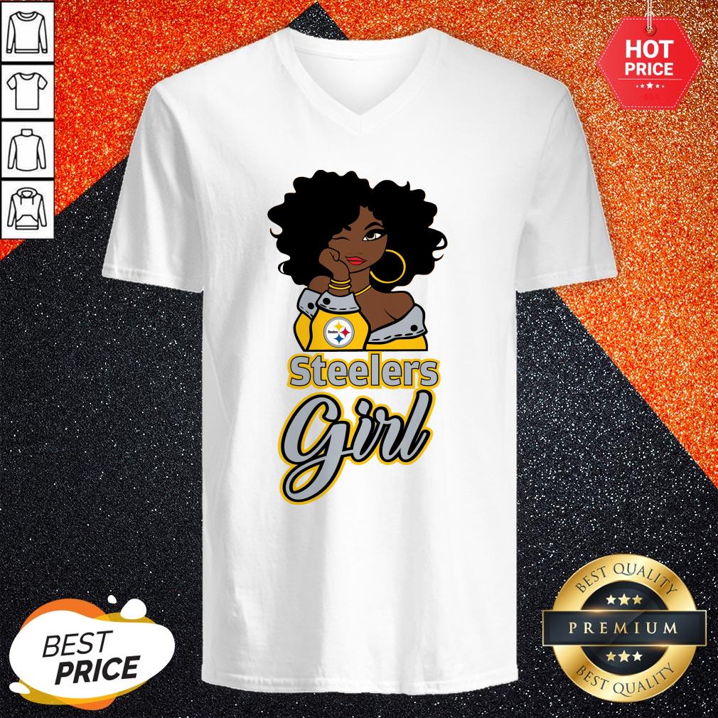 Vip Black Girl Pittsburgh Steelers Girl Shirt - Image 2