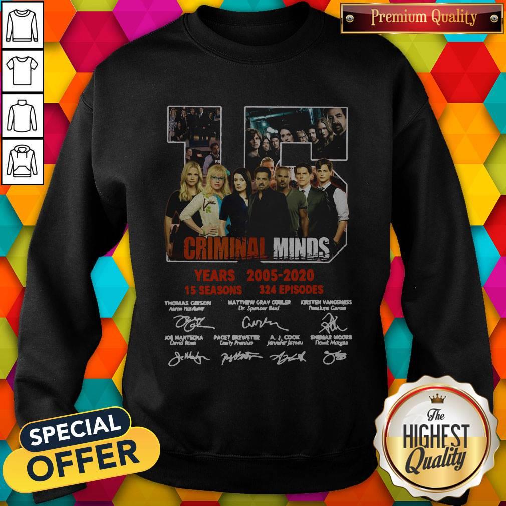 Vip Criminal Minds 15 Years 2005 2020 15 Seasons 324 Episodes Signature Shirt - Image 4