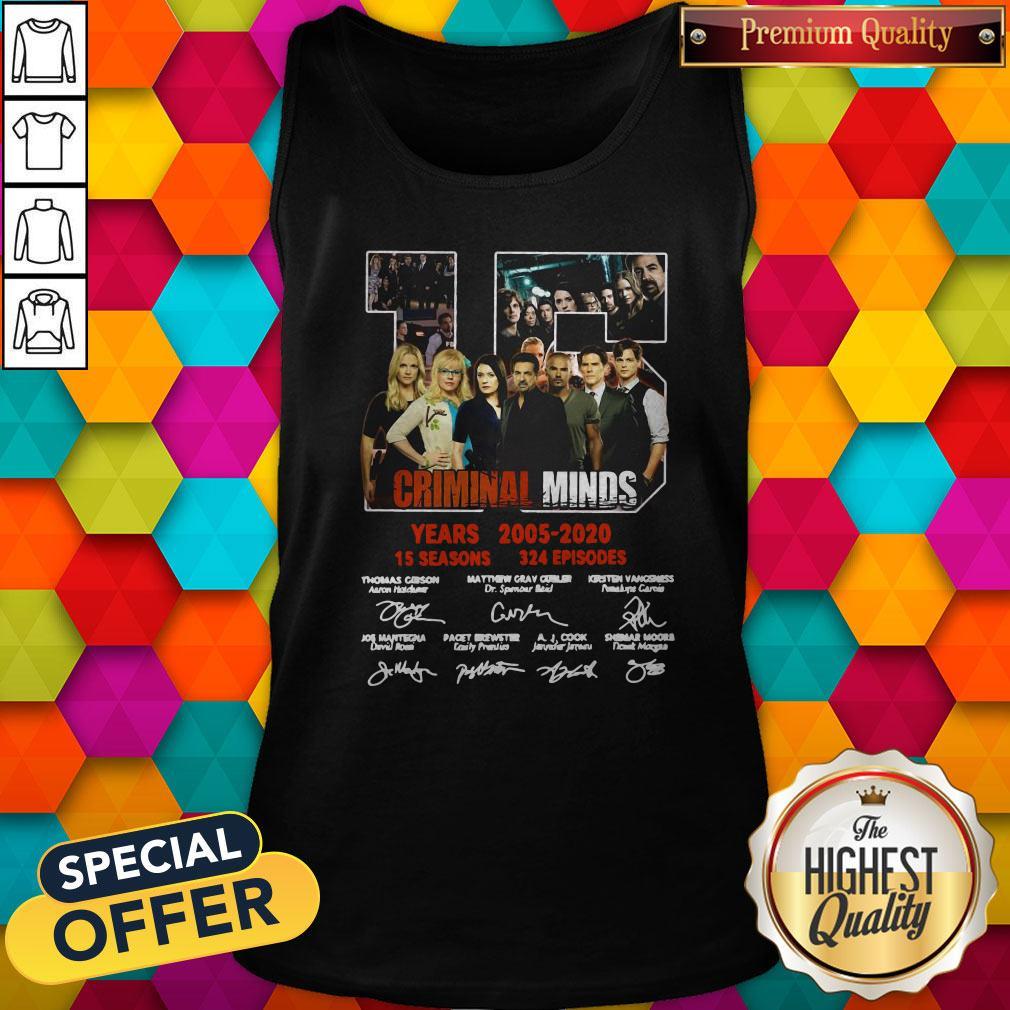 Vip Criminal Minds 15 Years 2005 2020 15 Seasons 324 Episodes Signature Shirt - Image 3