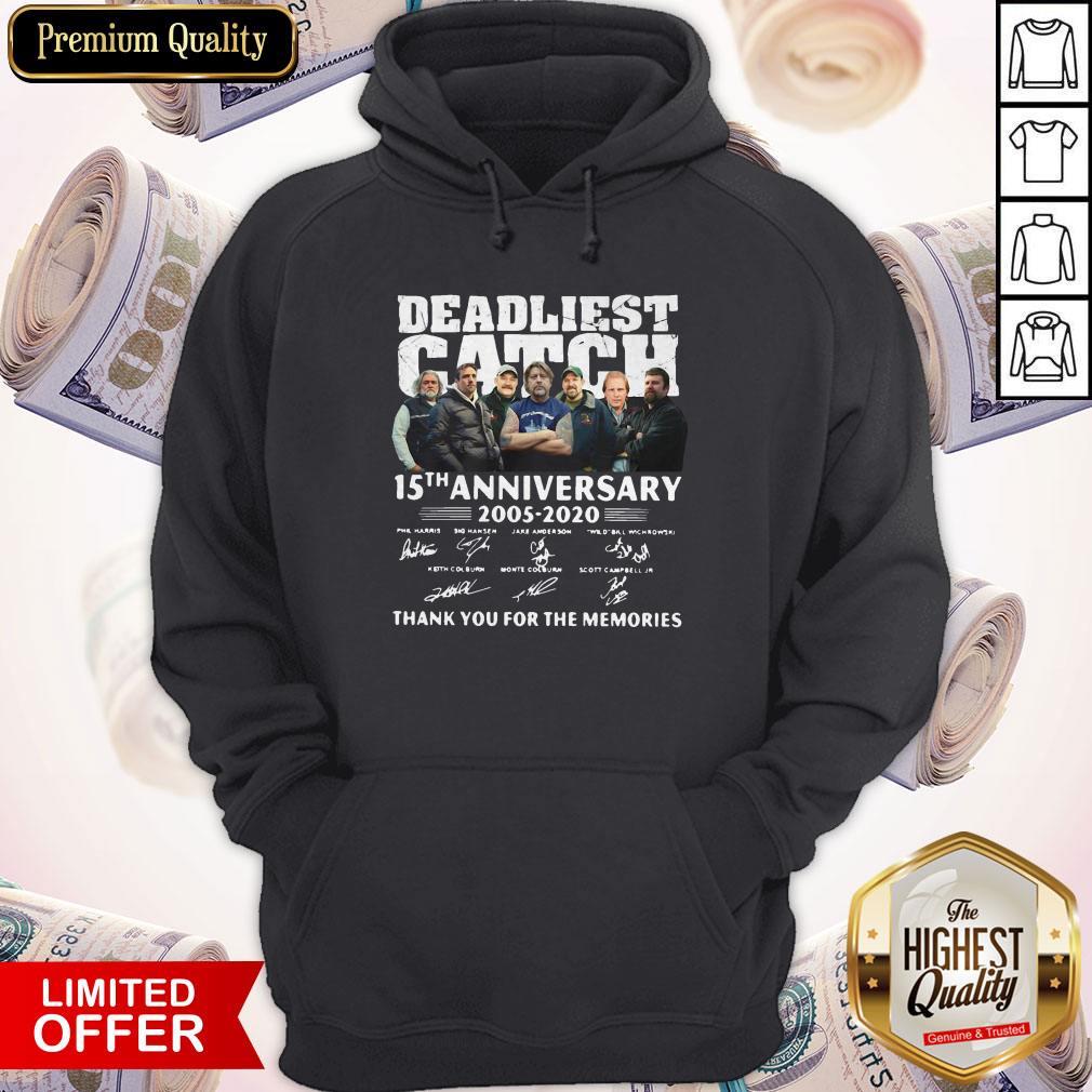 Vip Deadliest Catch 15th Anniversary Thank You For The Memories Signatures Shirt - Image 5
