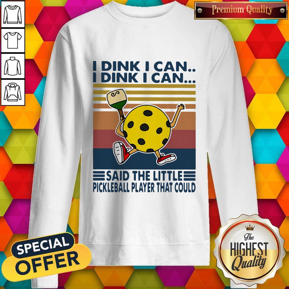 Vip I Dink I Can Said The Little Pickleball Player That Could Vintage Retro Shirt - Image 4
