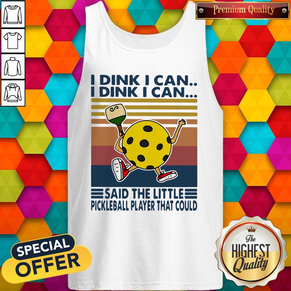 Vip I Dink I Can Said The Little Pickleball Player That Could Vintage Retro Shirt - Image 3