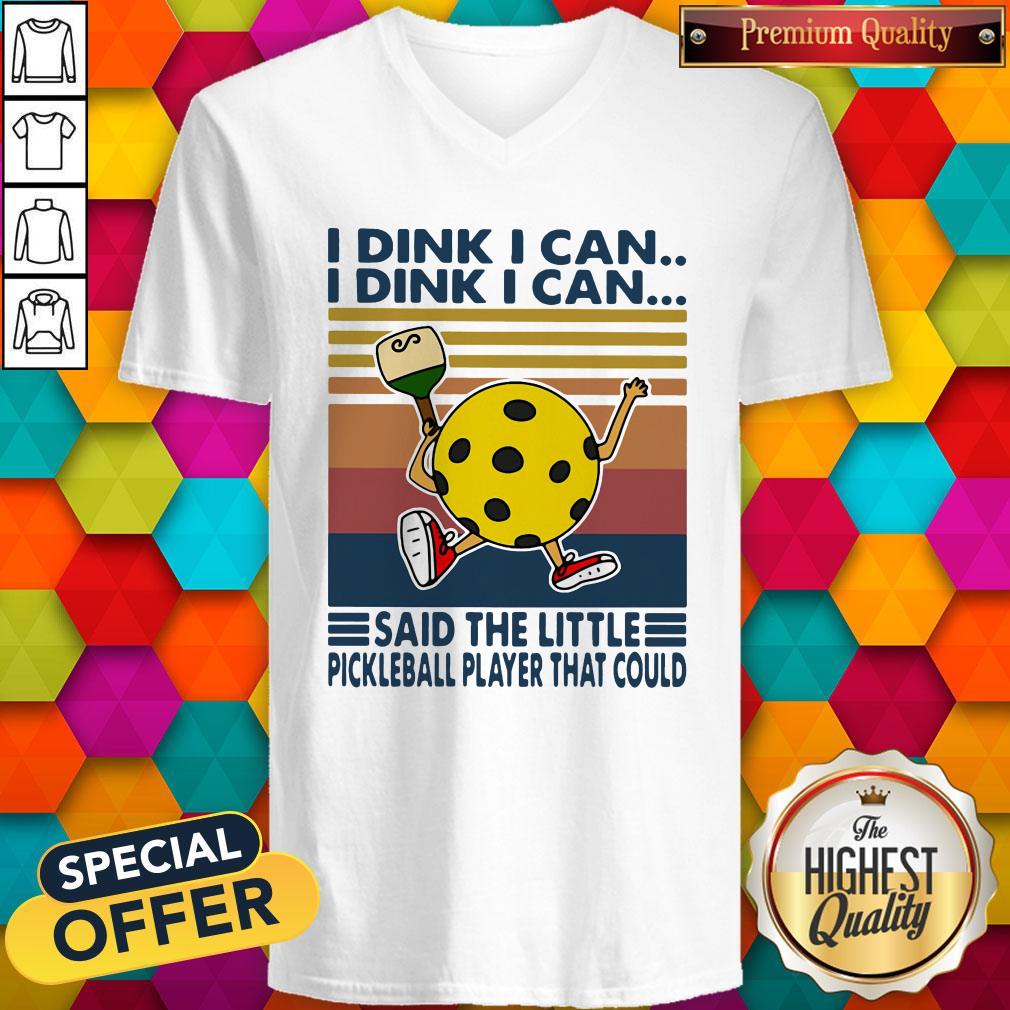 Vip I Dink I Can Said The Little Pickleball Player That Could Vintage Retro Shirt - Image 2