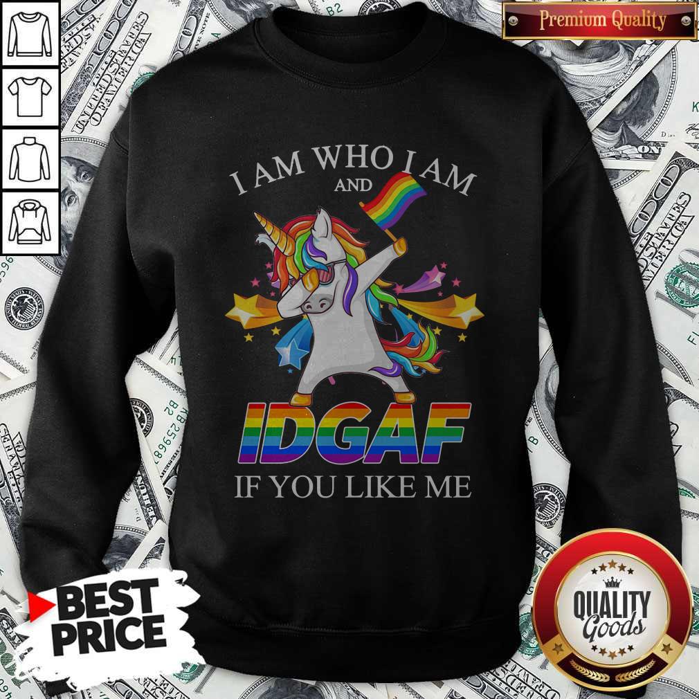 Vip Lgbt Unicorn I Am Who I Am And Idgaf If You Like Me Shirt - Image 4