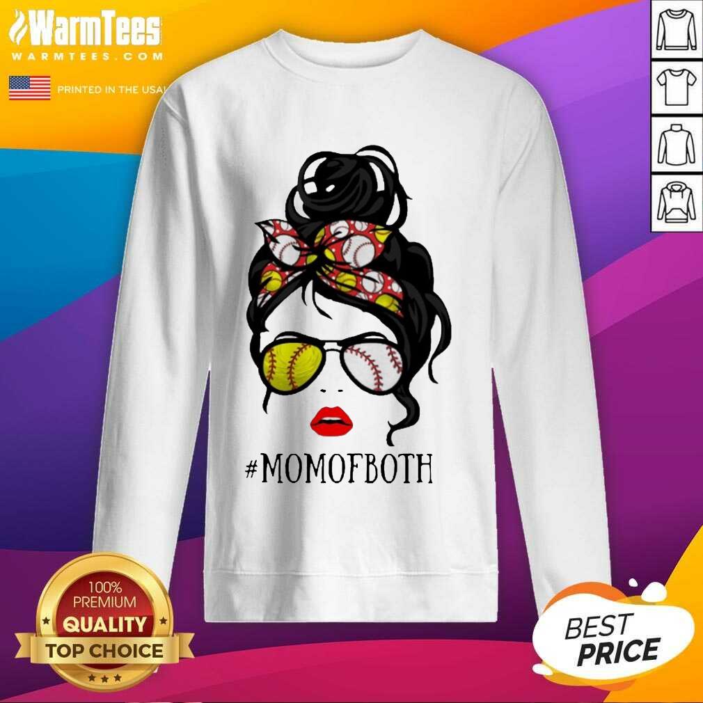 Vip Mom Both Softball Baseball 2021 Shirt - Image 5