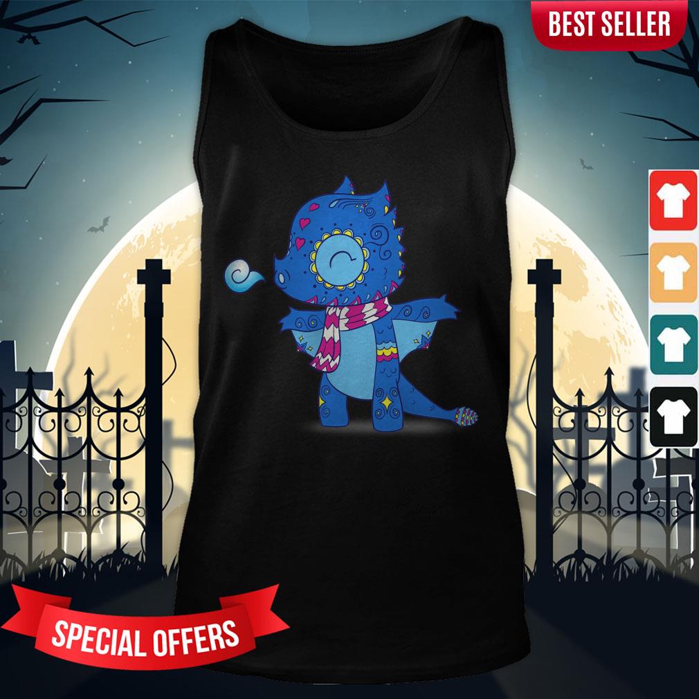 Viserion Sugar Skull Day Of Dead Dia De Los Muertos Shirt - Image 3