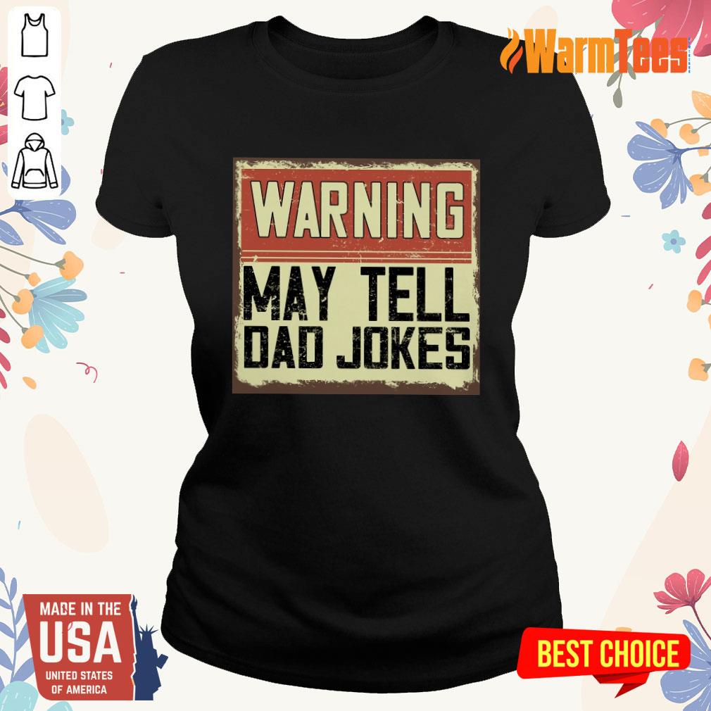 Warning May Tell Dad Jokes Vintage Shirt - Image 2