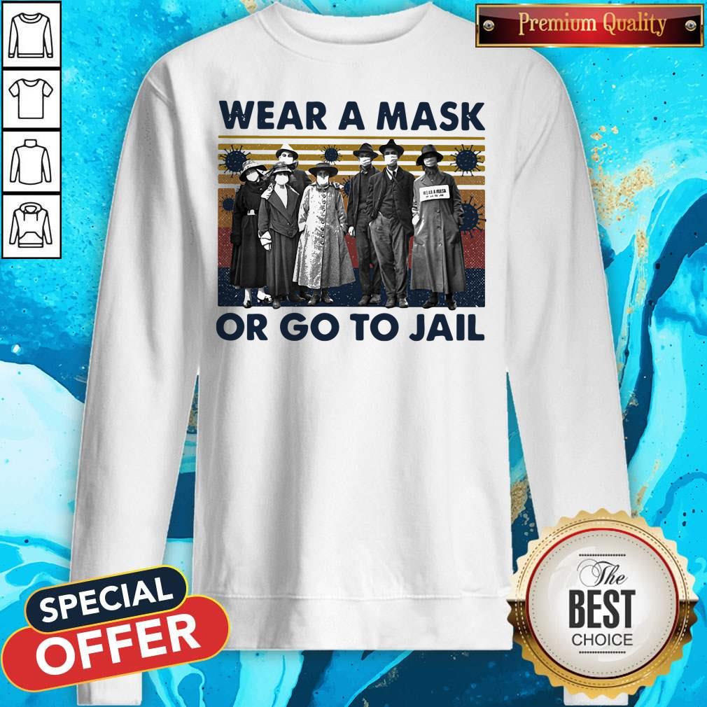 Wear A Mask Or Go To Jakl Coronavirus Vintage Retro Shirt - Image 5