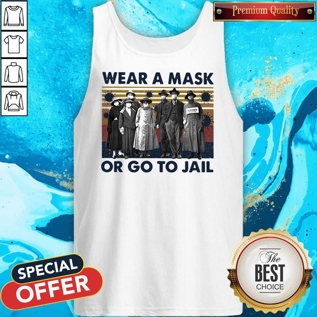 Wear A Mask Or Go To Jakl Coronavirus Vintage Retro Shirt - Image 4