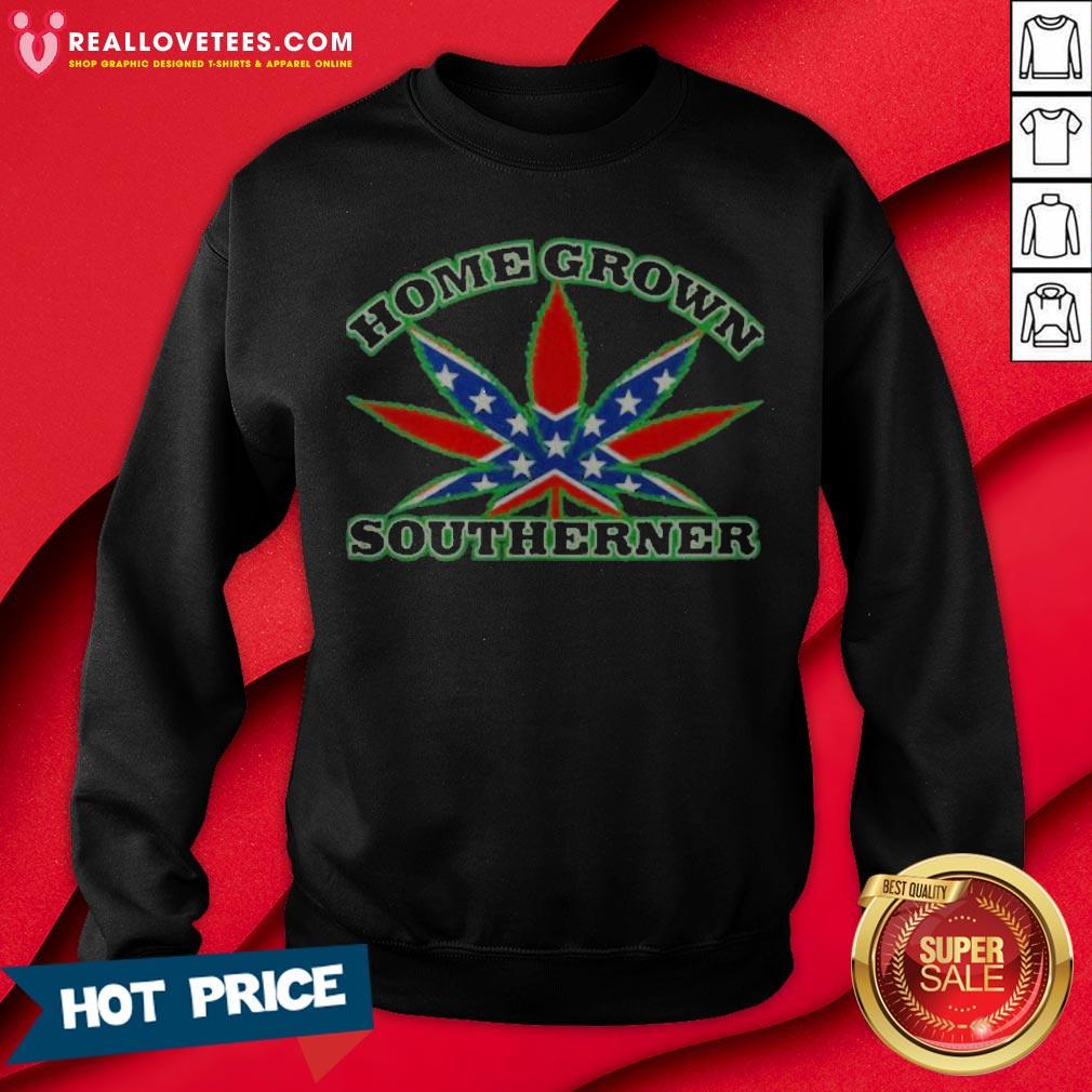 Weed HomeGrown Southerner Rebel Flag Shirt - Image 4