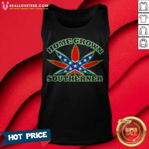 Alternative view of Weed HomeGrown Southerner Rebel Flag Shirt