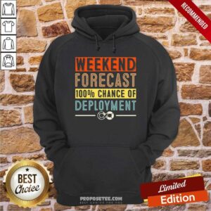 Alternative view of Weekend Forecast 100 Chance Of Deployment Shirt
