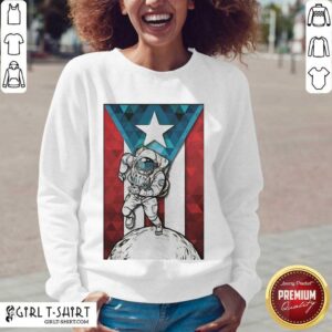 Alternative view of Well Astronaut Borincano Flag Shirt
