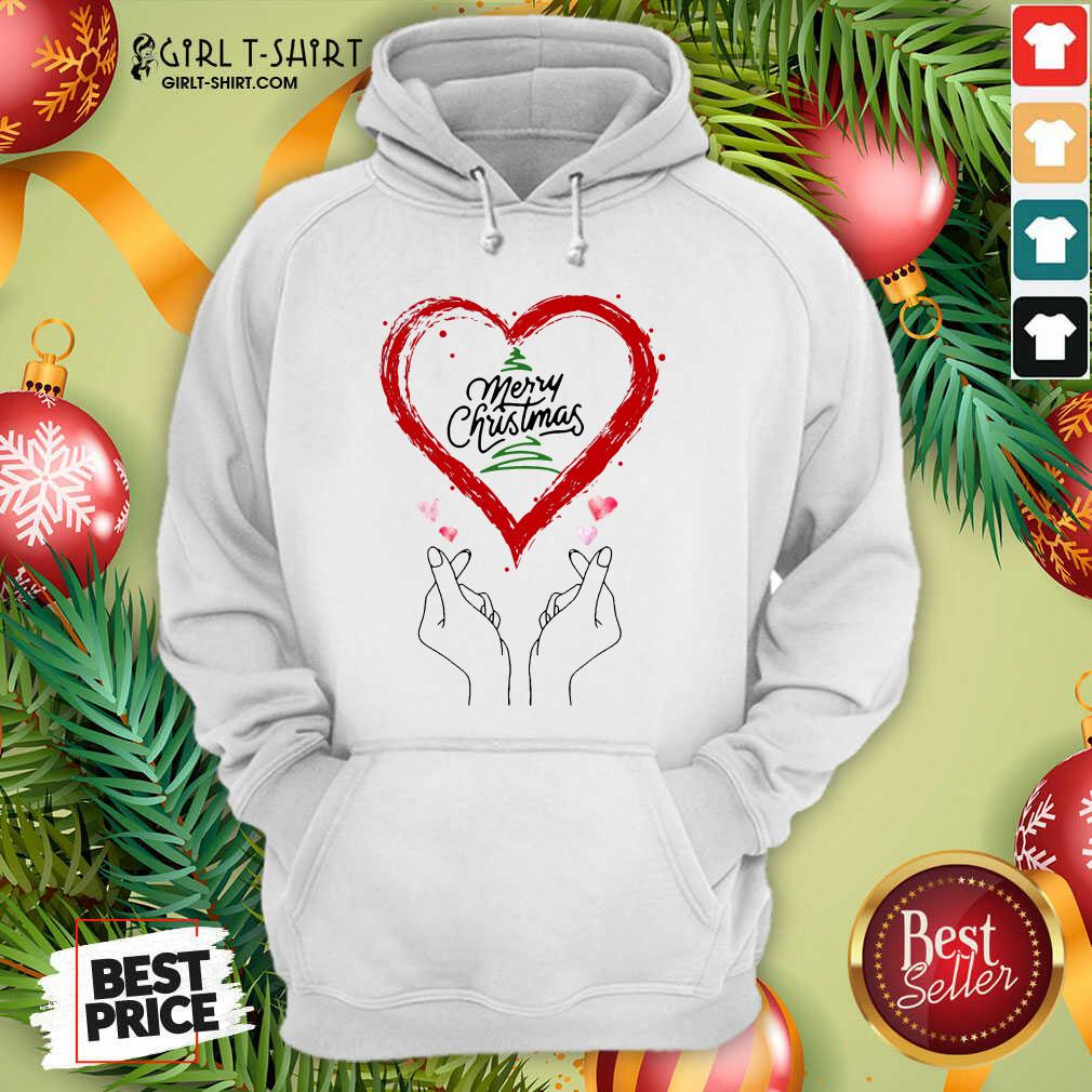 Well Merry Christmas Finger Heart Shirt - Image 2