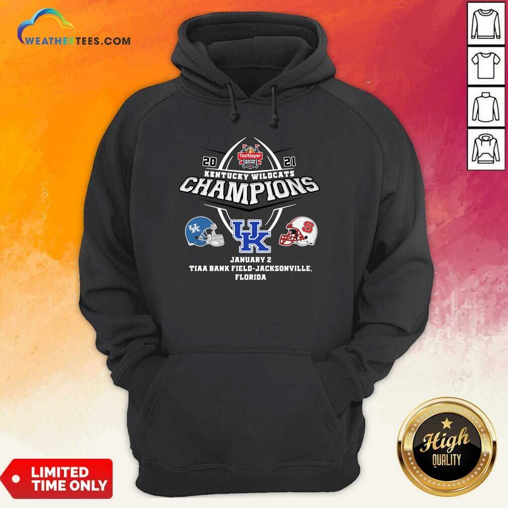 Awesome Kentucky Wildcats Champions January 2 Tiaa Bank Field Jacksonville Florida Shirt - Image 5