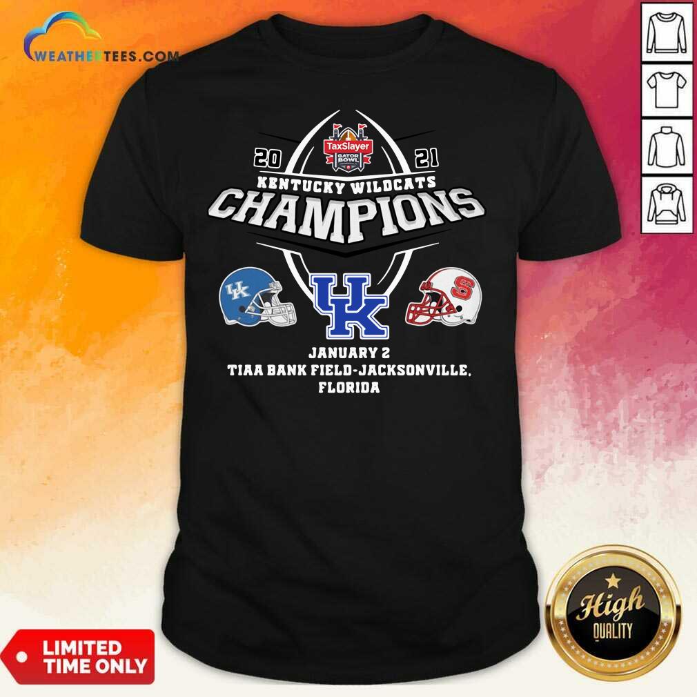 Awesome Kentucky Wildcats Champions January 2 Tiaa Bank Field Jacksonville Florida Shirt