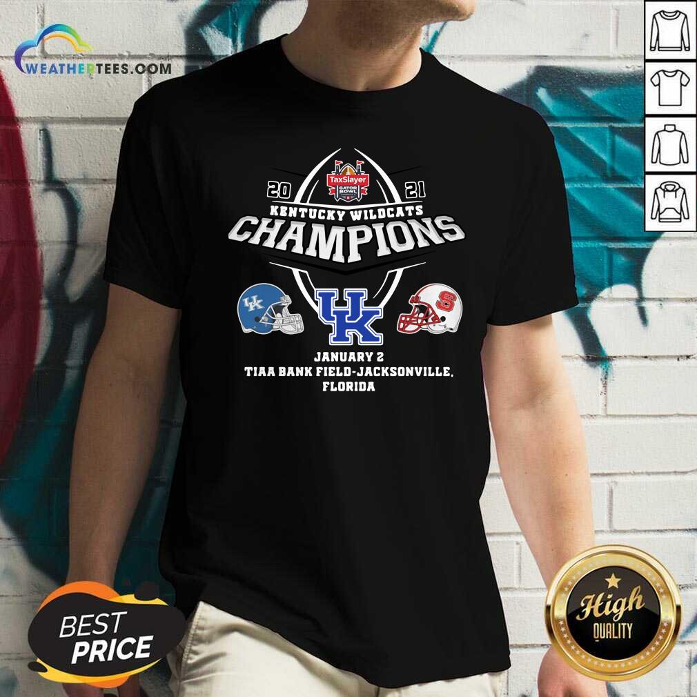 Awesome Kentucky Wildcats Champions January 2 Tiaa Bank Field Jacksonville Florida Shirt - Image 2