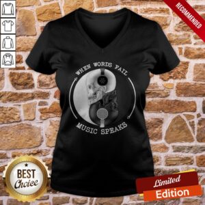 Alternative view of When Words Fall Music Speaks Shirt
