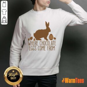 Alternative view of Where Chocolate Eggs Come From Shirt